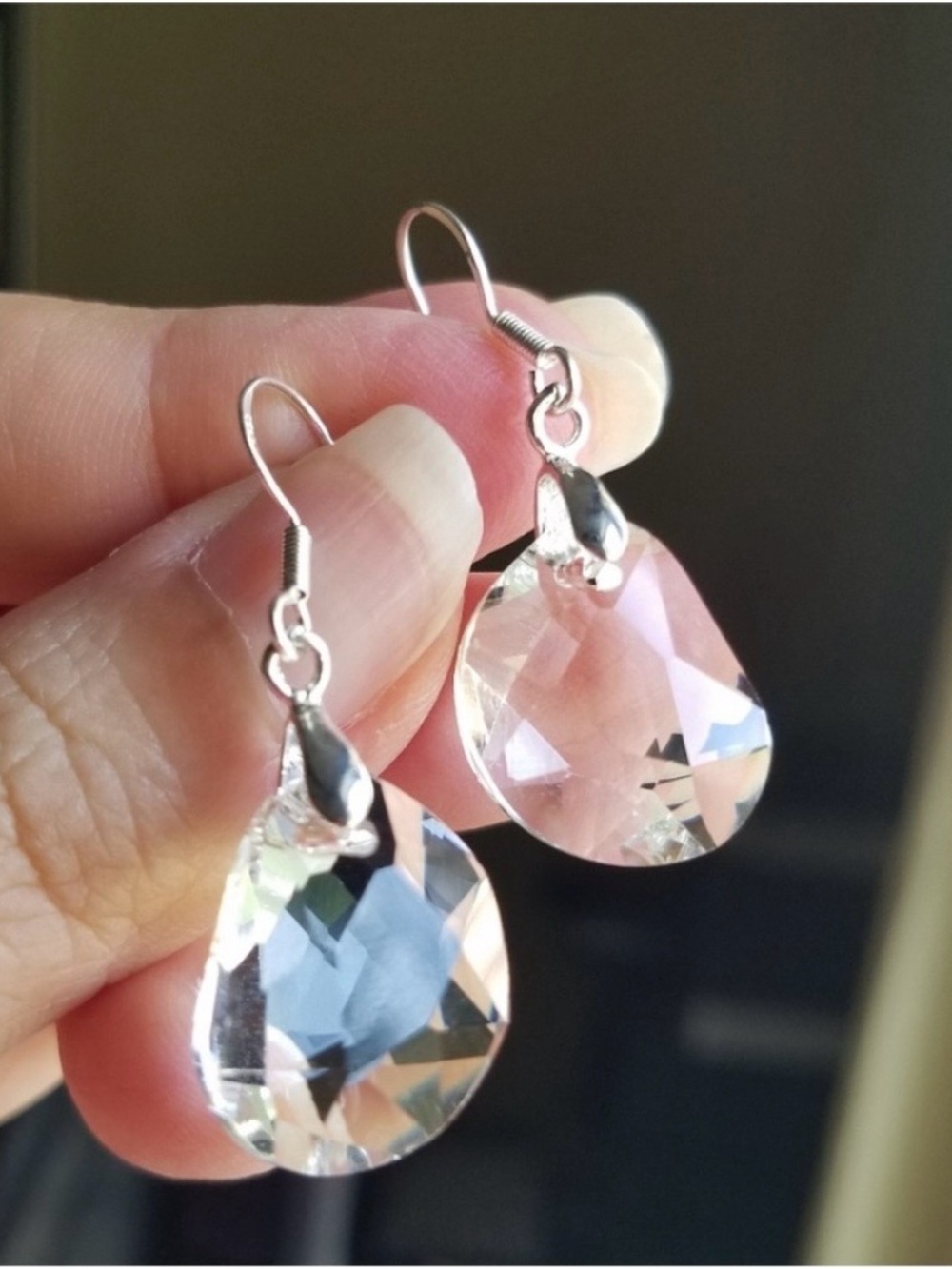 Swarovski Elements 925 Sterling Silver Pea Earrings NEW